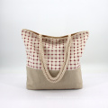 Custom Logo Biodegradable Cotton Linen Canvas Custom Shopping Bag Women Tote Bag